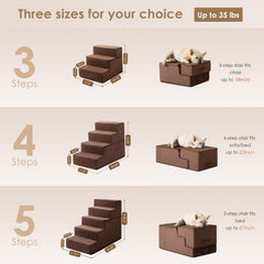 EHEYCIGA stairs expanded for higher bed access and stability.