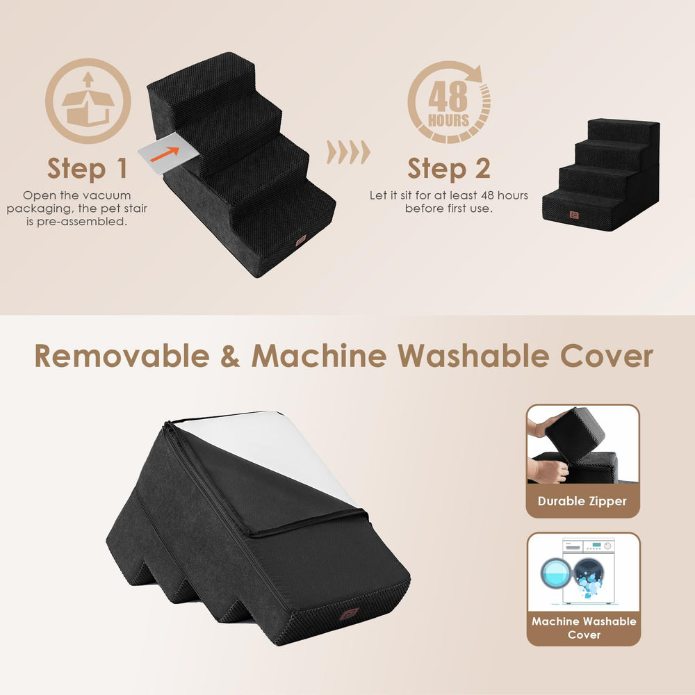 30D high-density foam core of EHEYCIGA dog stairs for durable support