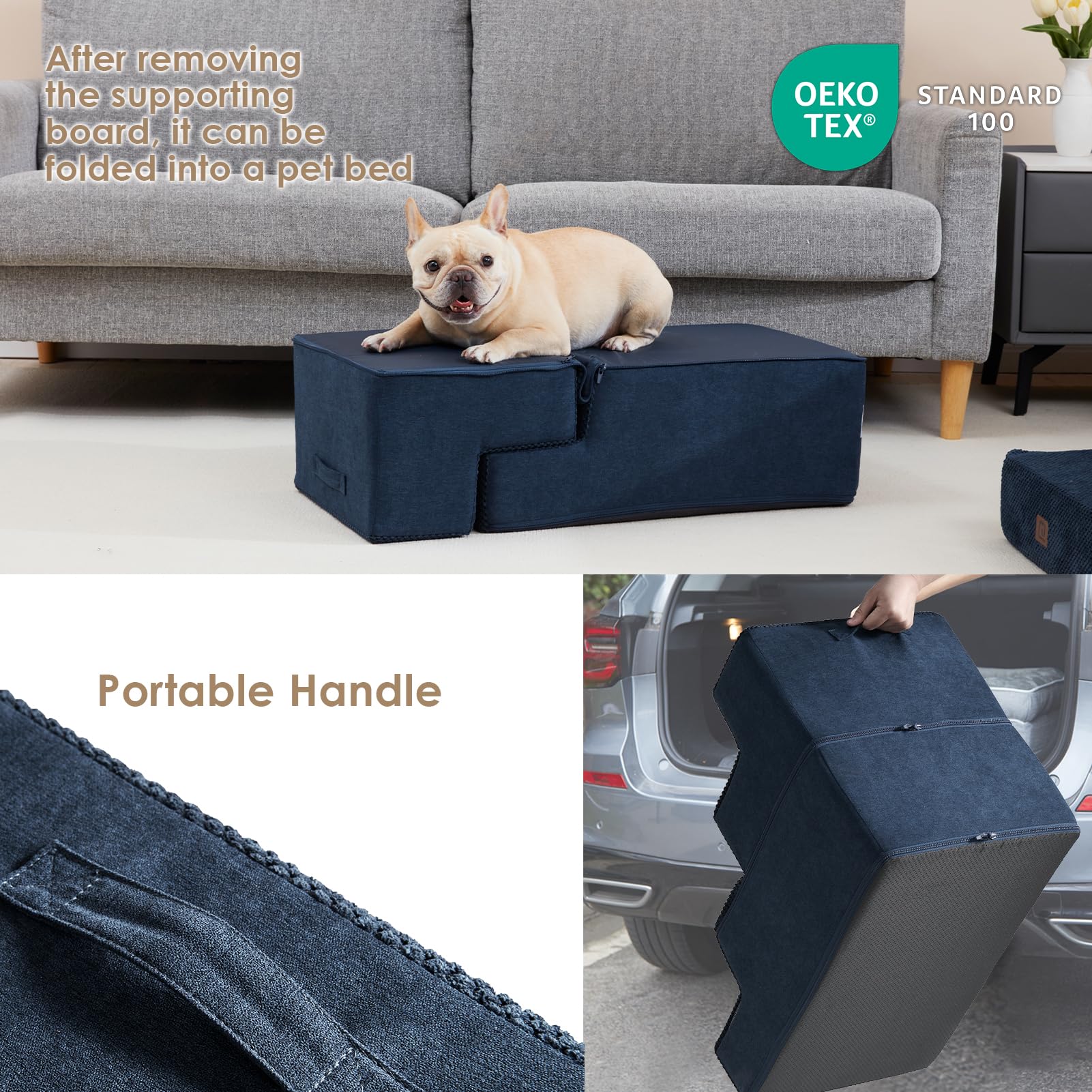 EHEYCIGA 30D foam core cushions paws during climbs.