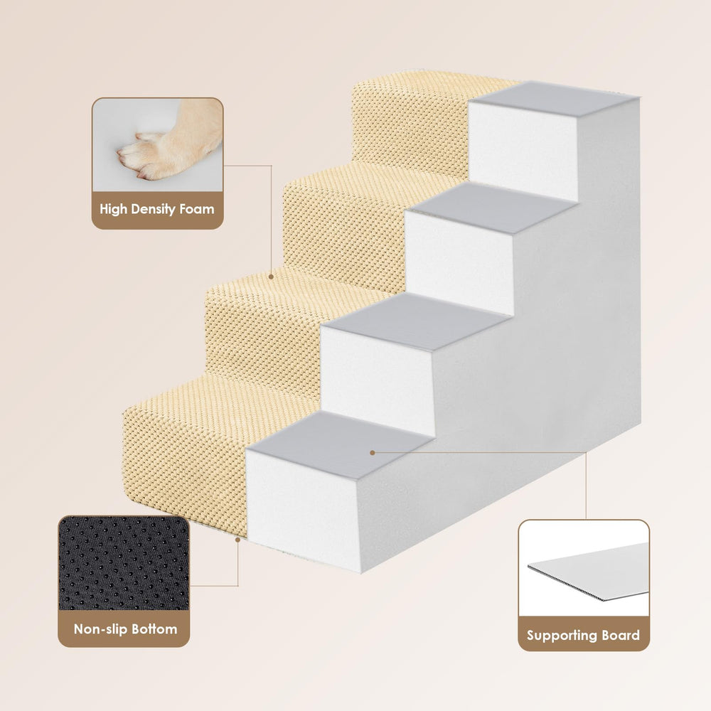 EHEYCIGA dog stairs foldable-design easy storage and transport