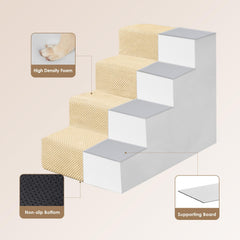 EHEYCIGA dog stairs foldable-design easy storage and transport