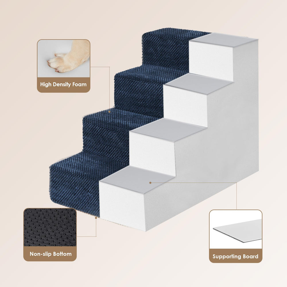 EHEYCIGA dog stairs foldable for compact storage after use.