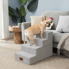 EHEYCIGA dog stairs folded-for-storage compact design when not in use.