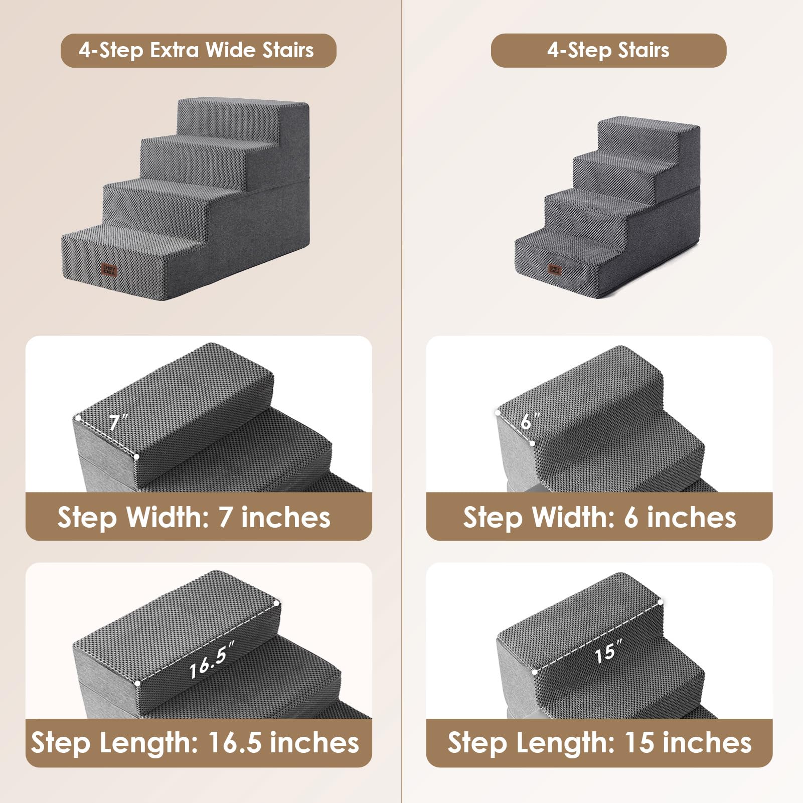 EHEYCIGA four-step design supports versatile climbing on couches and beds.