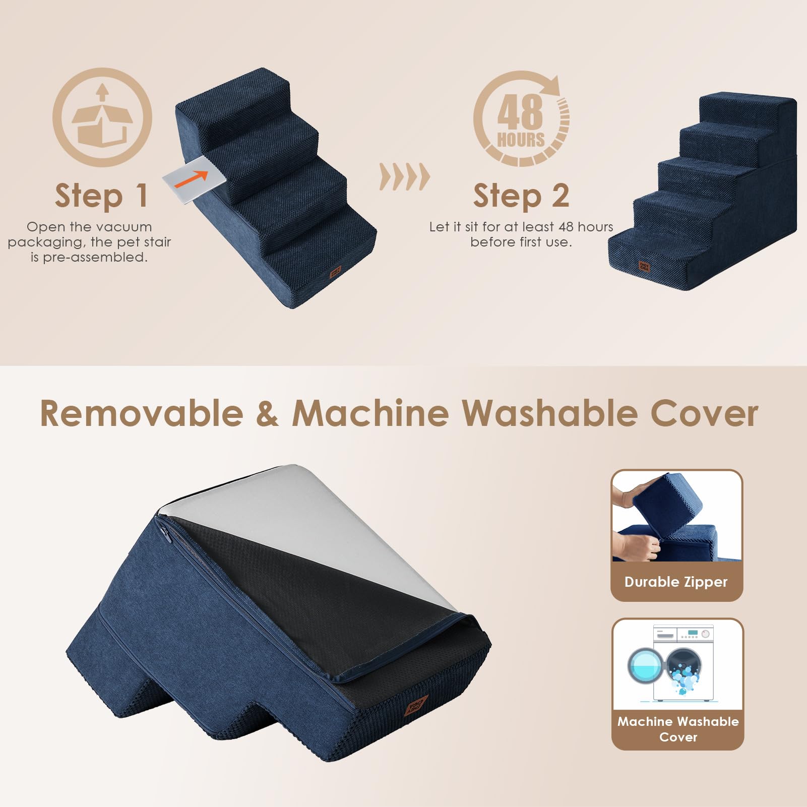 EHEYCIGA non-slip base ensures balanced footing on hard floors.