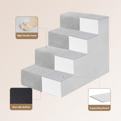 EHEYCIGA dog stairs nonslip-surface helps pets grip steps indoors.