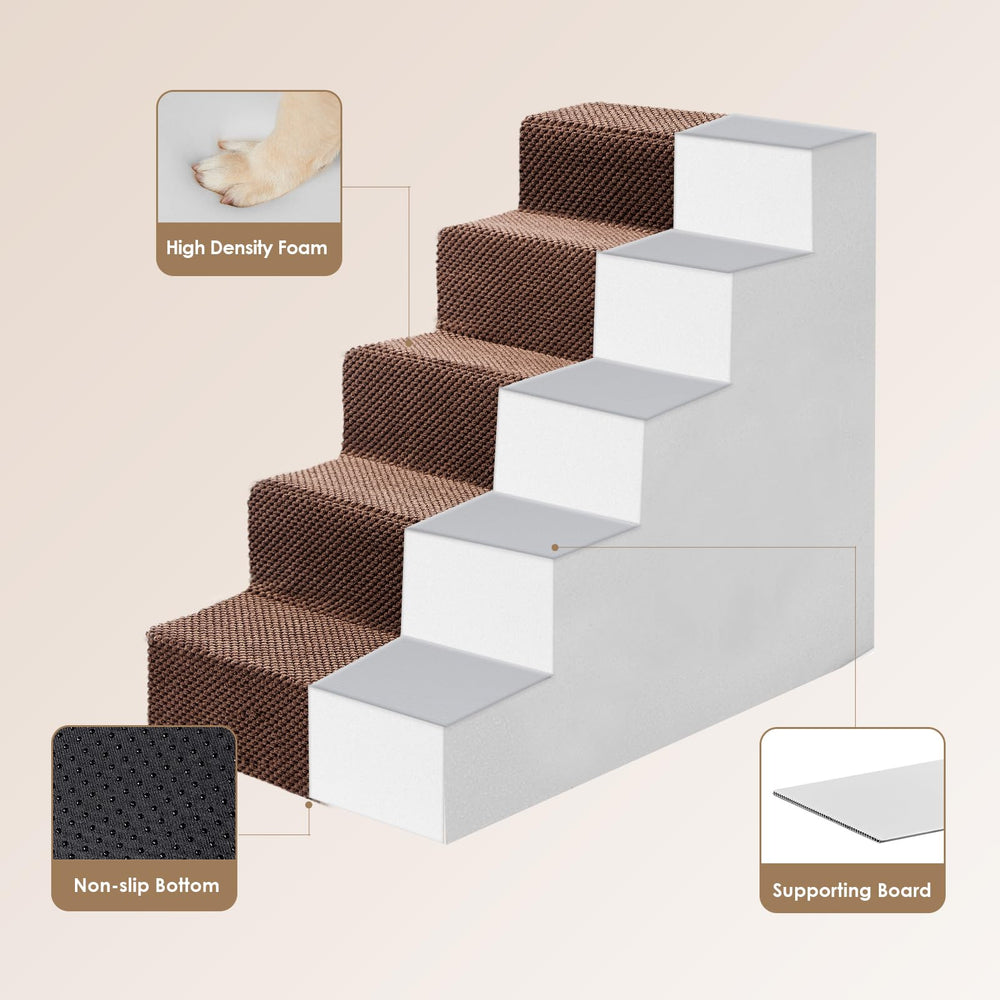 EHEYCIGA dog stairs removable cover for easy cleaning and care.