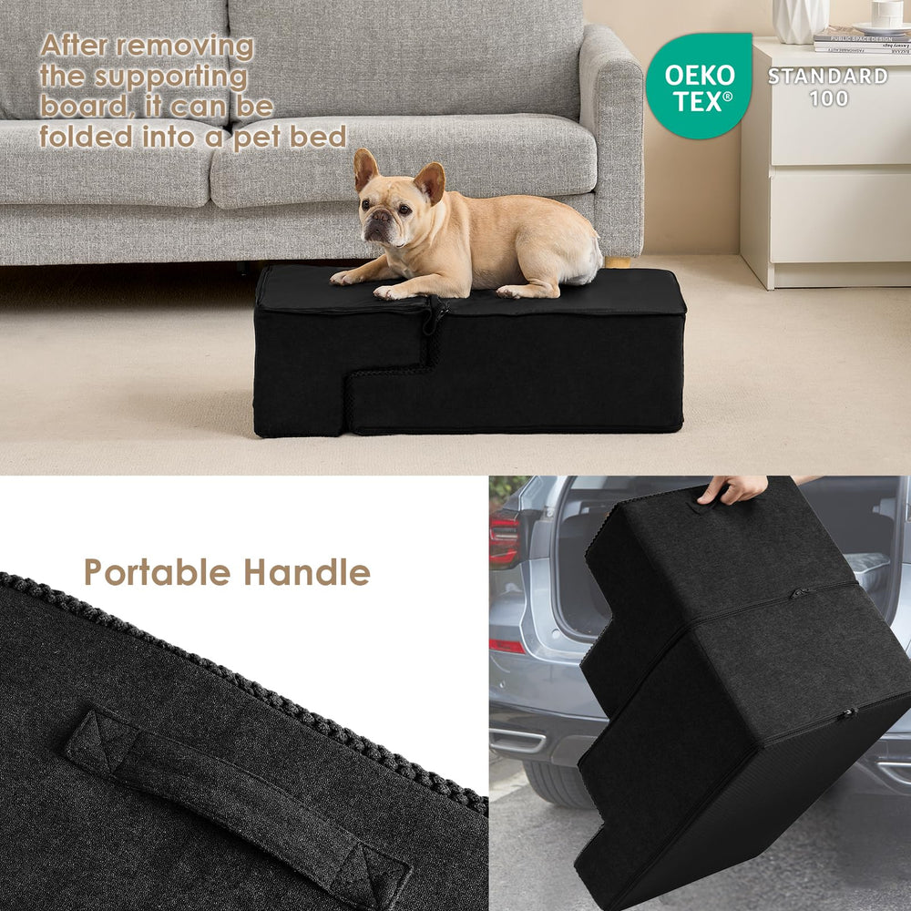 Removable cover on EHEYCIGA dog stairs for machine washing