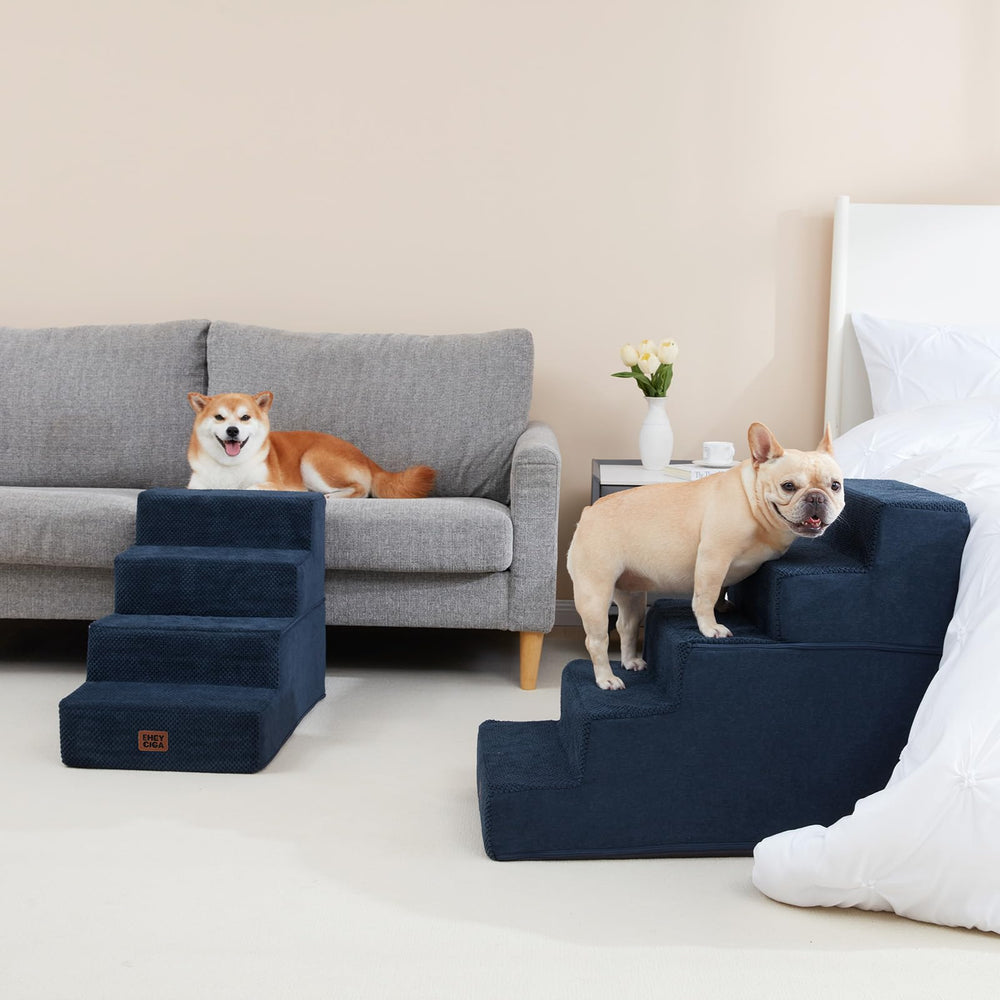EHEYCIGA dog stairs with removable cover for quick cleaning.