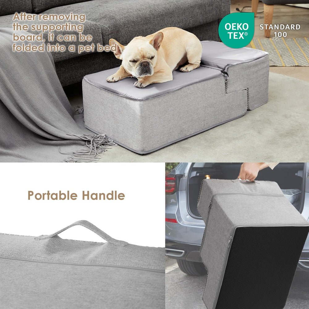 EHEYCIGA dog stairs washable-cover easy-clean for busy homes.