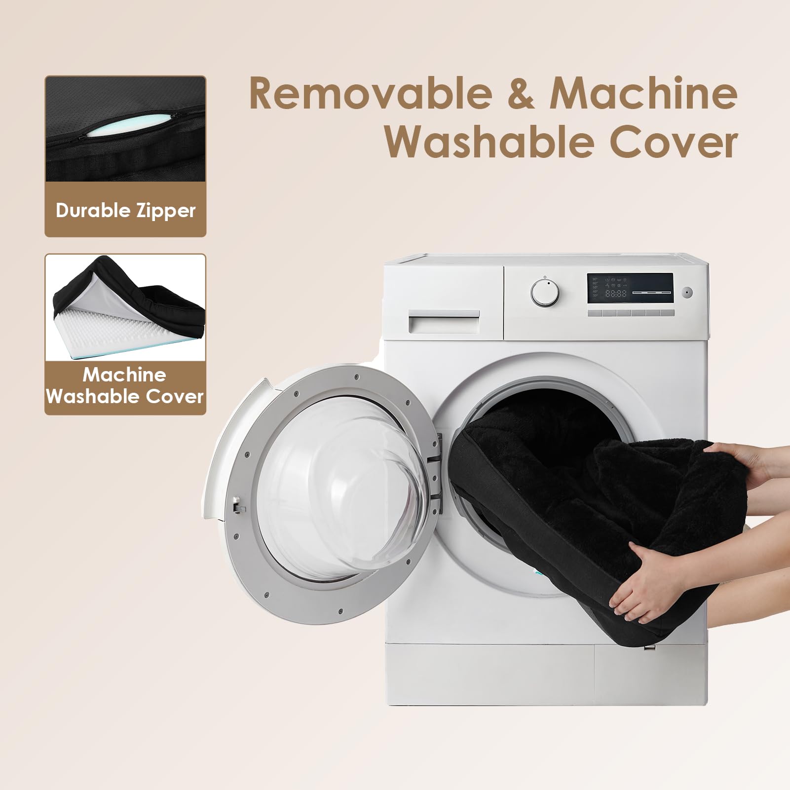 EHEYCIGA durable faux linen sides resist wear while staying stylish