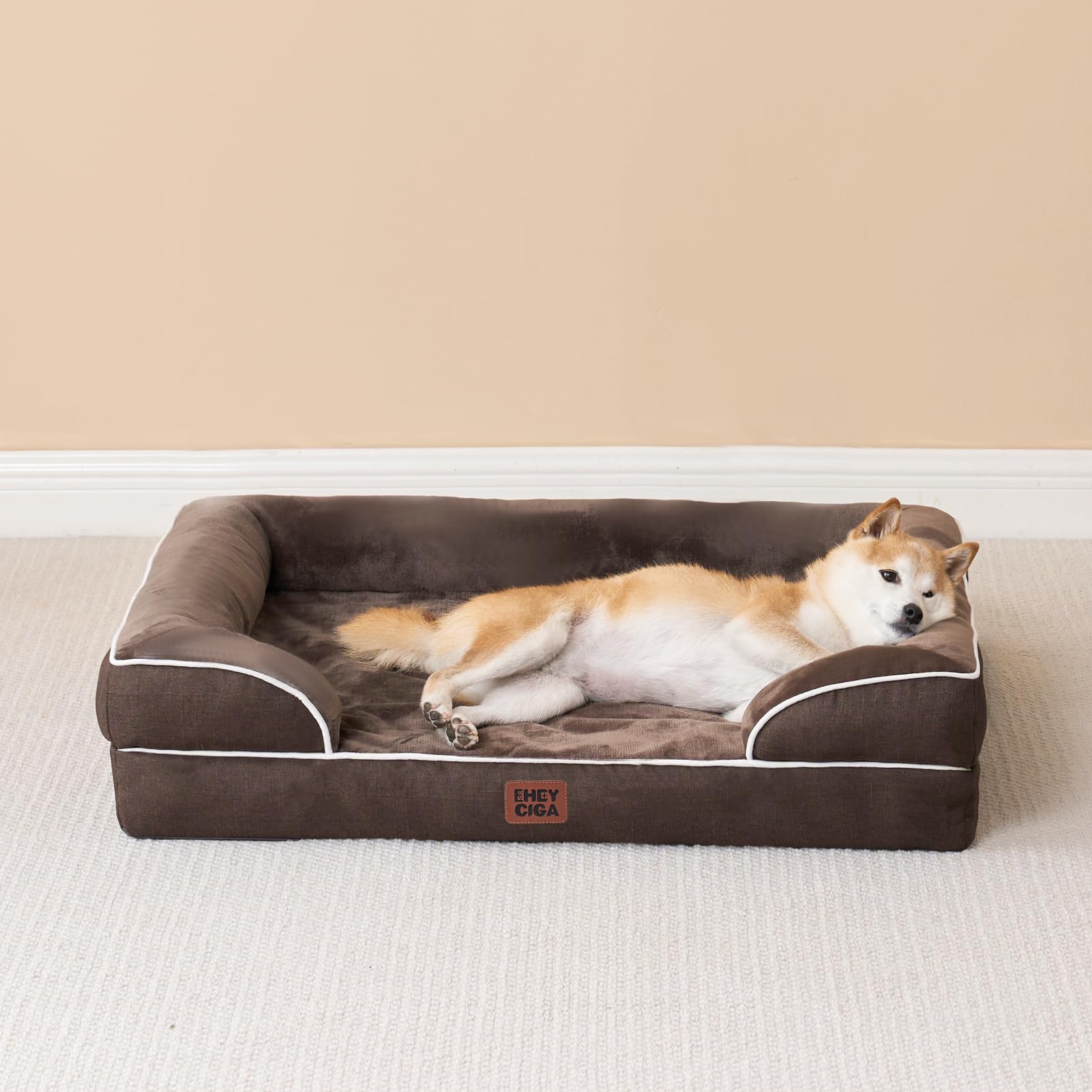 EHEYCIGA easy-clean, durable bed with zip-off cover