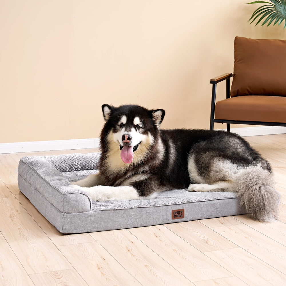 EHEYCIGA extralarge dog bed requires 24–48 hours to rebound after unboxing.
