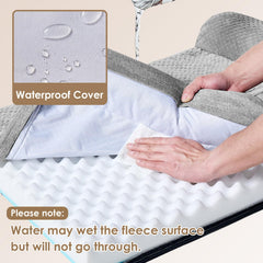 EHEYCIGA extralarge bed includes a waterproof film to guard the foam.