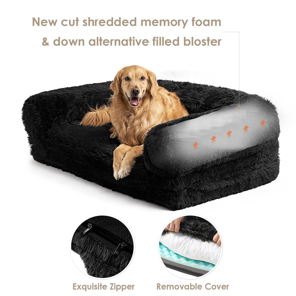 EHEYCIGA faux fur cover feels soft, warm, and inviting.
