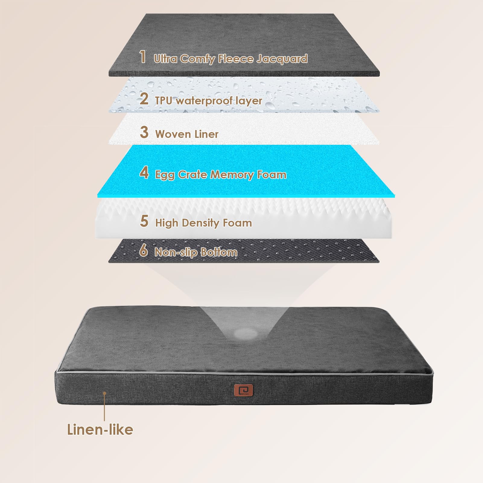 EHEYCIGA fleece-top surface delivers cozy warmth for rest