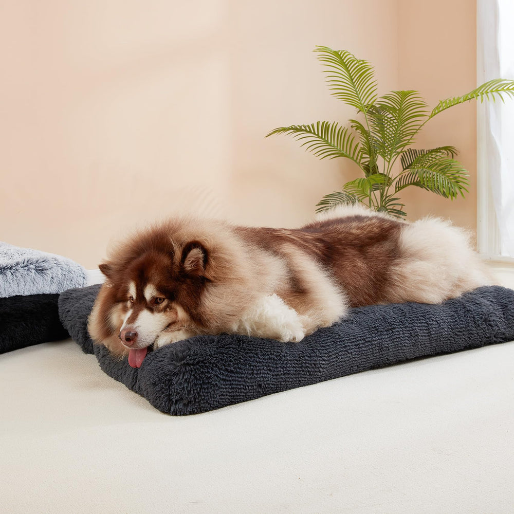 EHEYCIGA fluffy dog crate bed in car trunk for travel