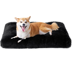 EHEYCIGA fluffy dog crate bed with plush surface for big dogs, cozy naps