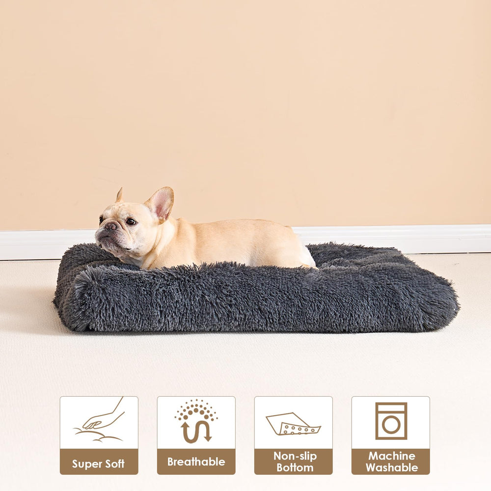 EHEYCIGA fluffy dog crate bed small dog size range shown