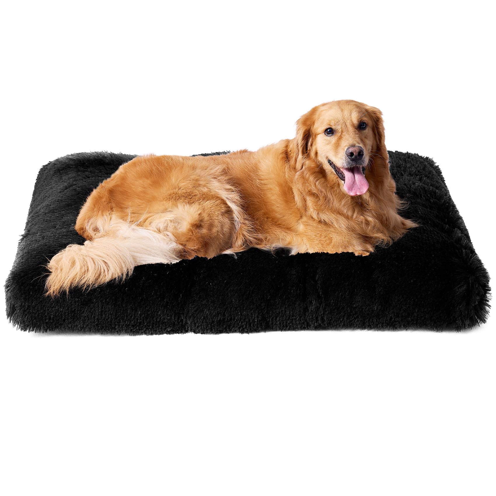 EHEYCIGA Fluffy Dog Crate Bed XL assembled for a cozy, secure sleeping space