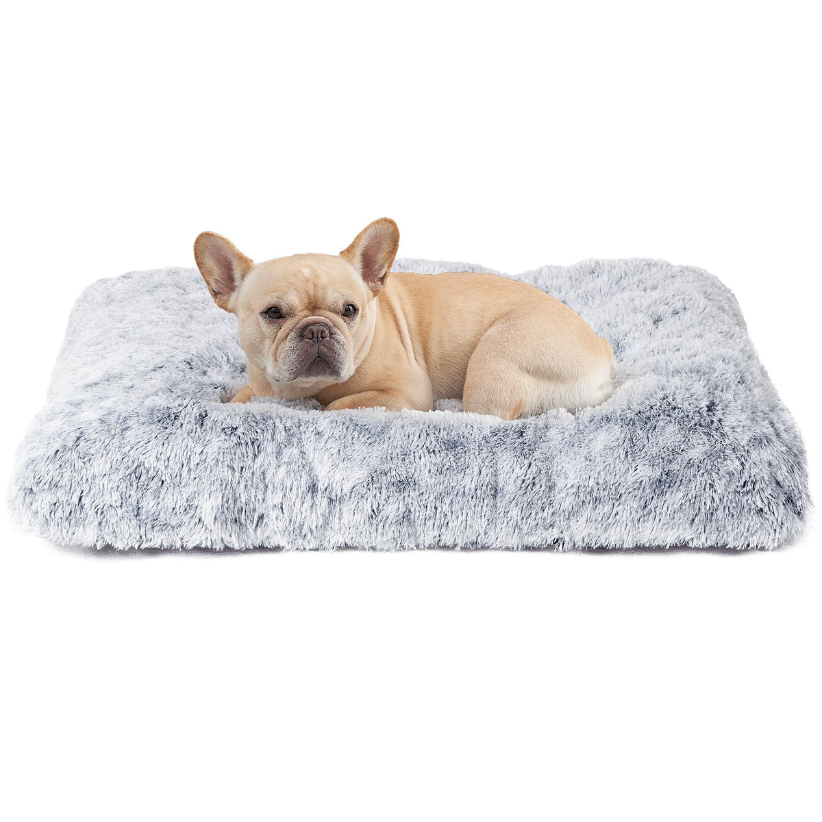 EHEYCIGA fluffy dog crate bed with plush surface for cozy naps