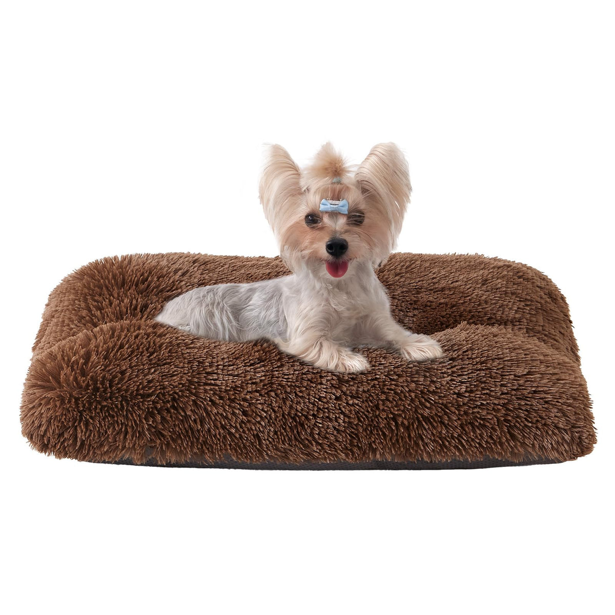 EHEYCIGA fluffy dog crate pad offering cozy support for small dogs