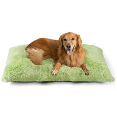 EHEYCIGA Fluffy XL dog crate bed close-up showing ultra-soft fur for cozy naps.