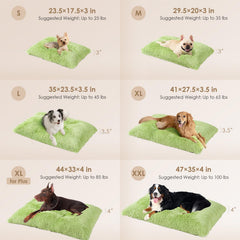 EHEYCIGA Fluffy XL dog crate bed non-slip bottom keeps surface secure.