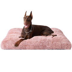 EHEYCIGA fluffy XXL dog crate pad provides cozy support for crate lounging.