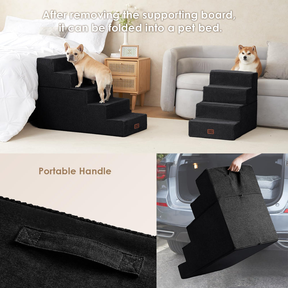 EHEYCIGA 30D high-density foam supports pets with steady steps.