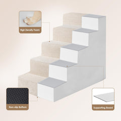 EHEYCIGA foam dog stairs offer soft, supportive steps for seniors.