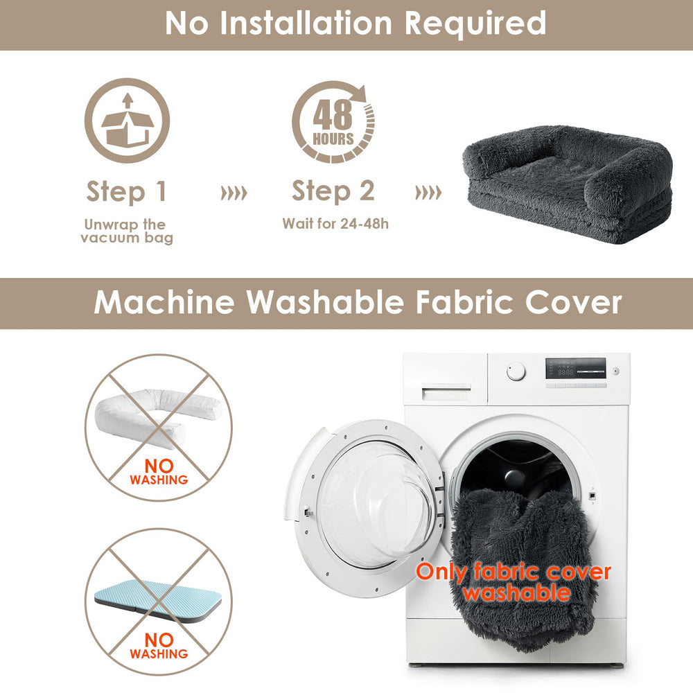 EHEYCIGA bed measures 72 by 44 by 11 inches for ample lounging.