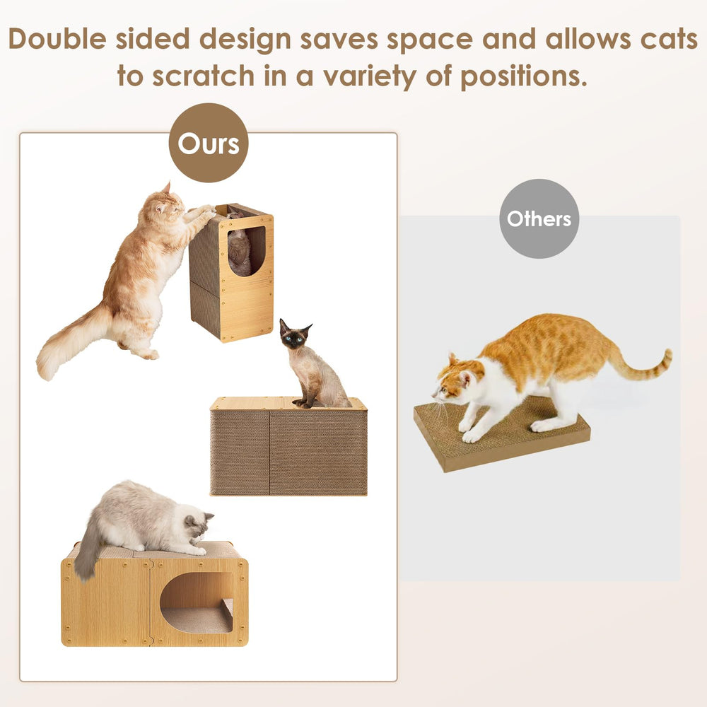 EHEYCIGA high-density corrugated paper surface, durable and safe for claws.