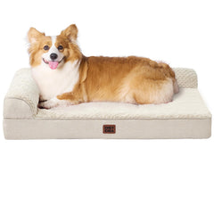 EHEYCIGA large dog bed with egg crate foam provides cushioned support for joints.