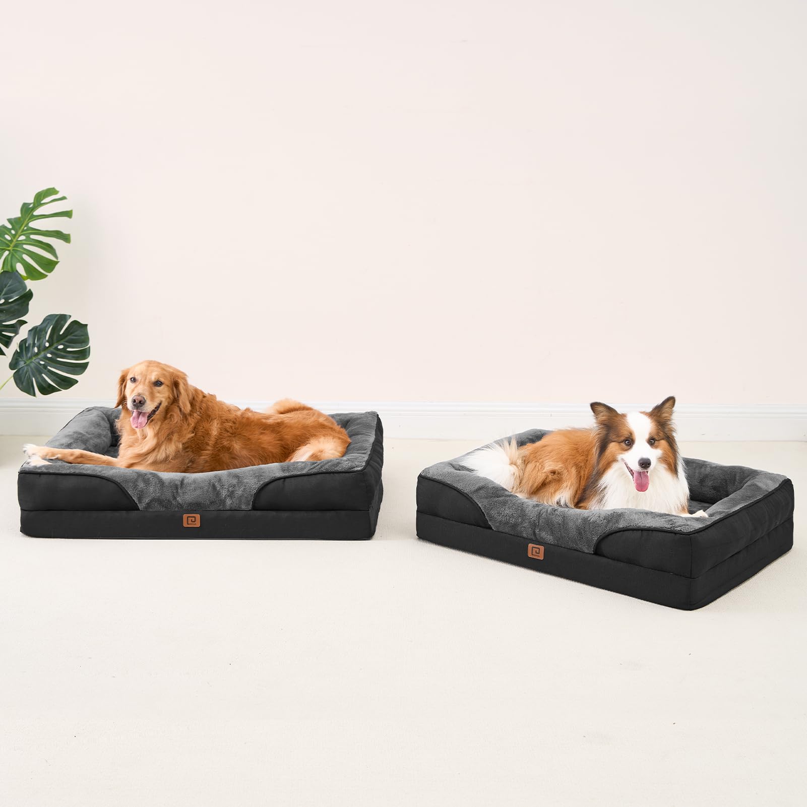 EHEYCIGA large dog bed with comfy memory foam for restful sleep.