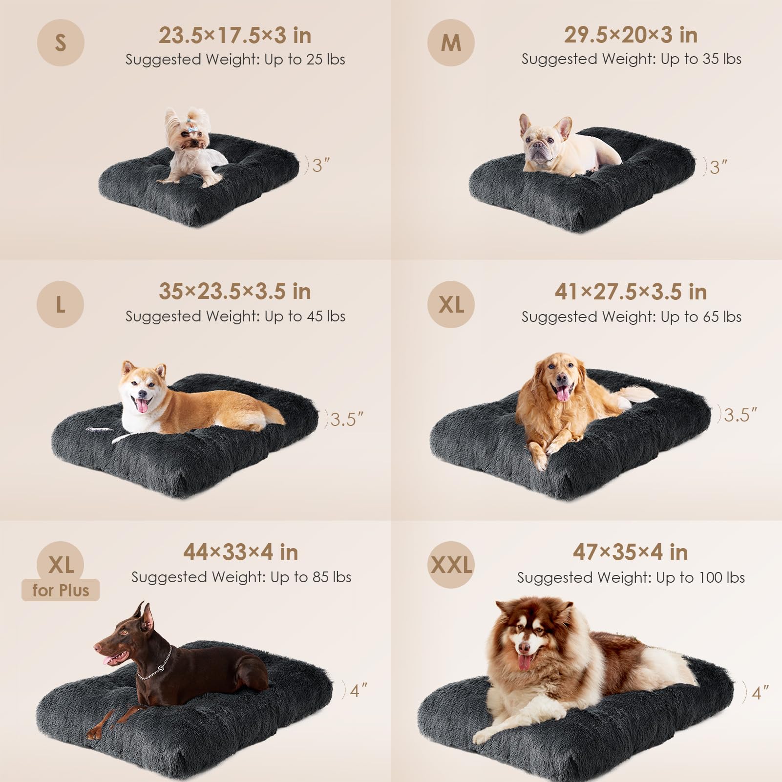 EHEYCIGA large dog bed with non-slip bottom stays steady