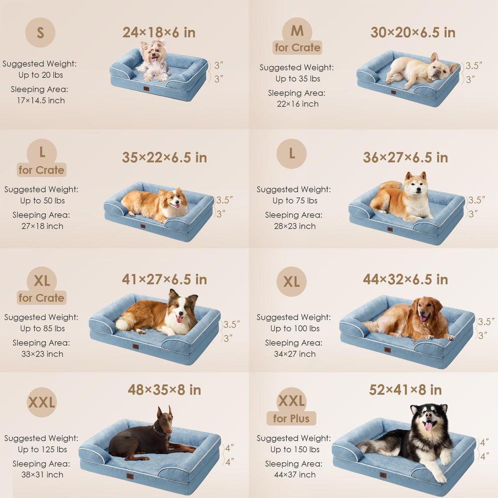 EHEYCIGA large dog bed with waterproof cover keeps surfaces dry.