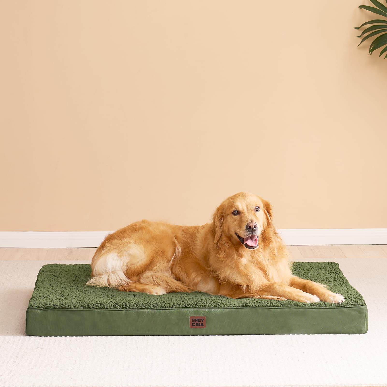 EHEYCIGA orthopedic XL bed fits extra large dogs in kennels or crates.