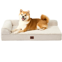 EHEYCIGA memory foam dog bed large with egg crate support for joint comfort.