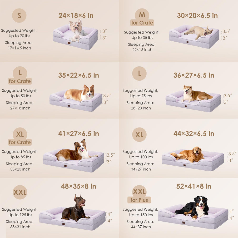 EHEYCIGA memory foam egg-crate layer cushions pressure points for elderly dogs.