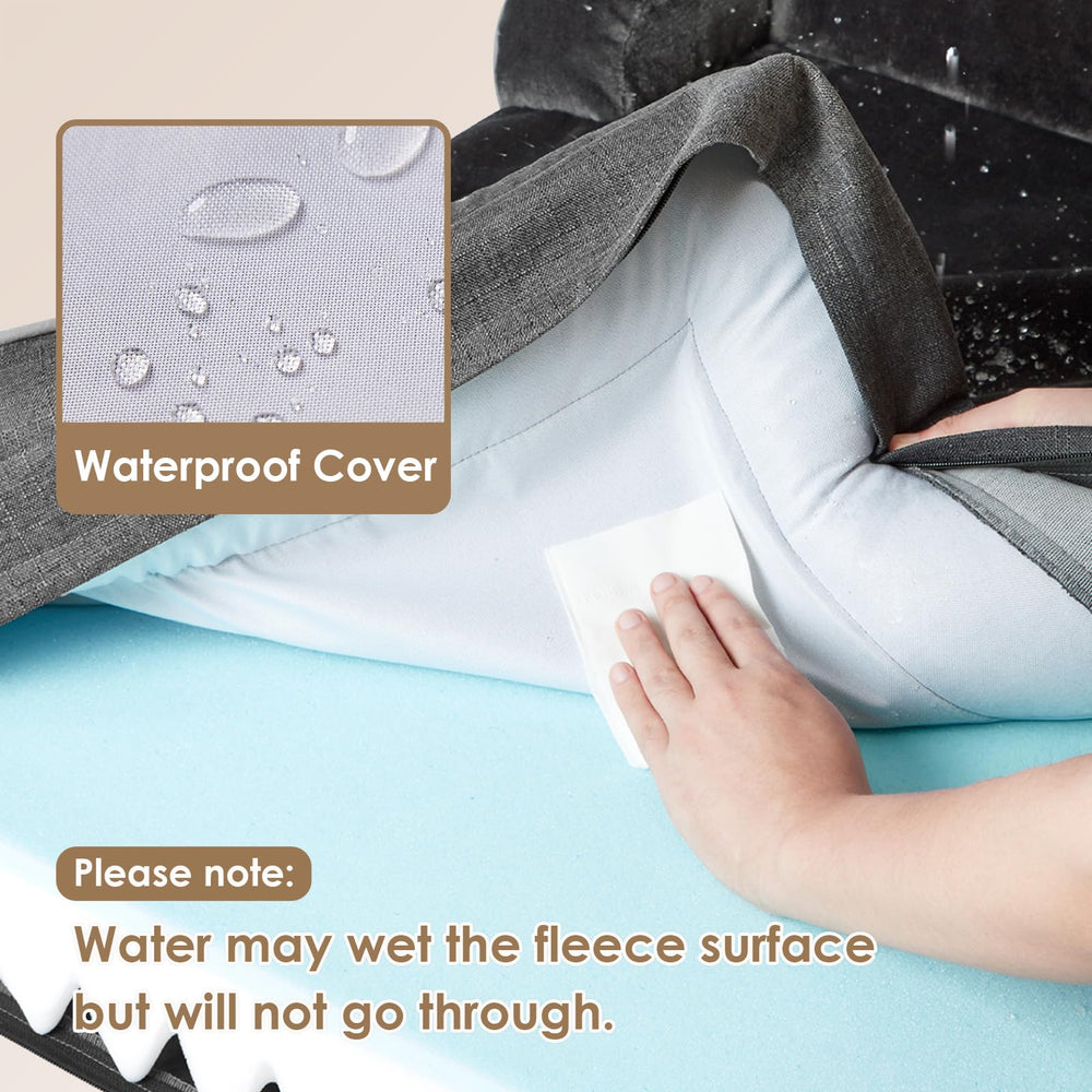 EHEYCIGA memory foam egg crate surface provides balanced support