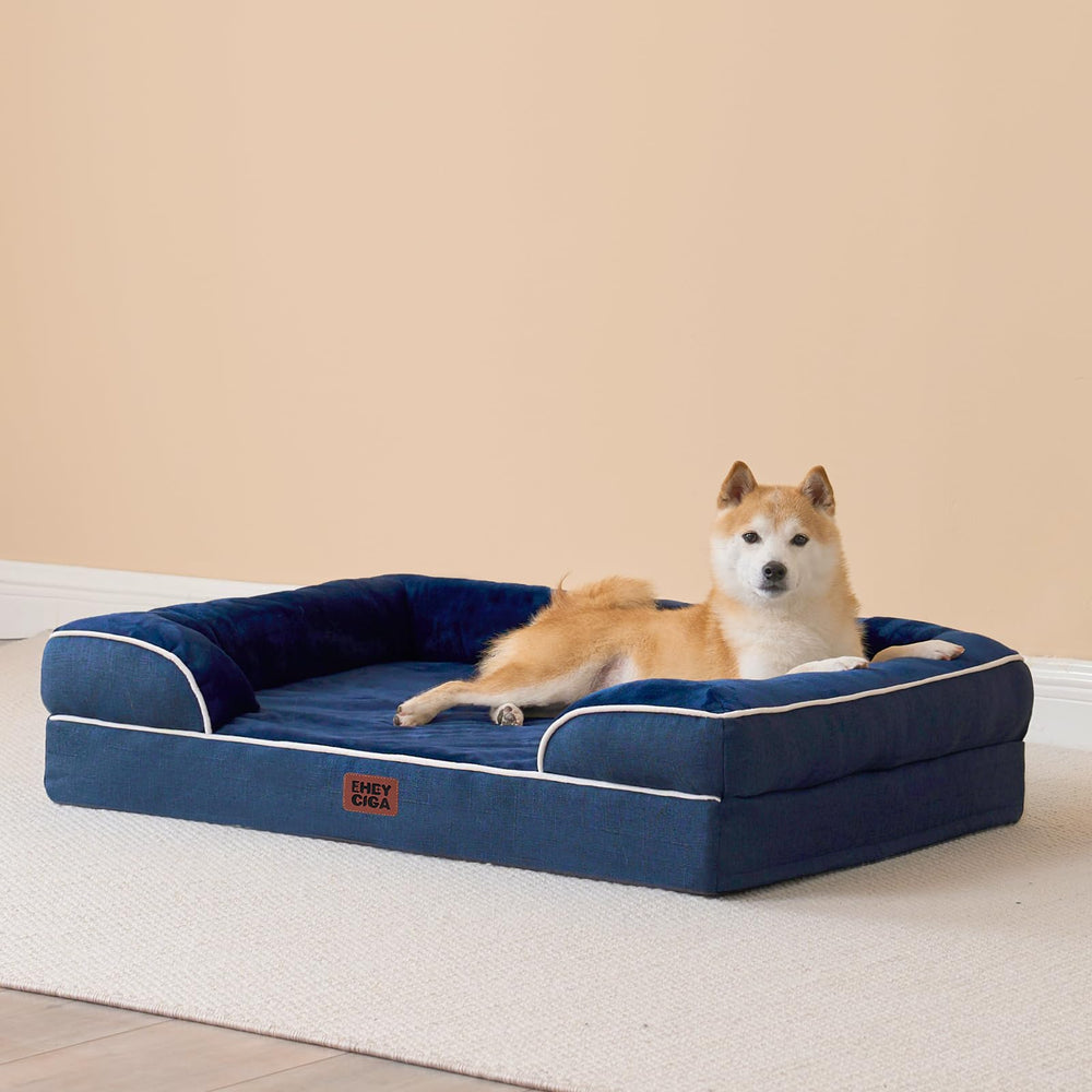Cozy fleece surface offers soft, inviting comfort for lounging