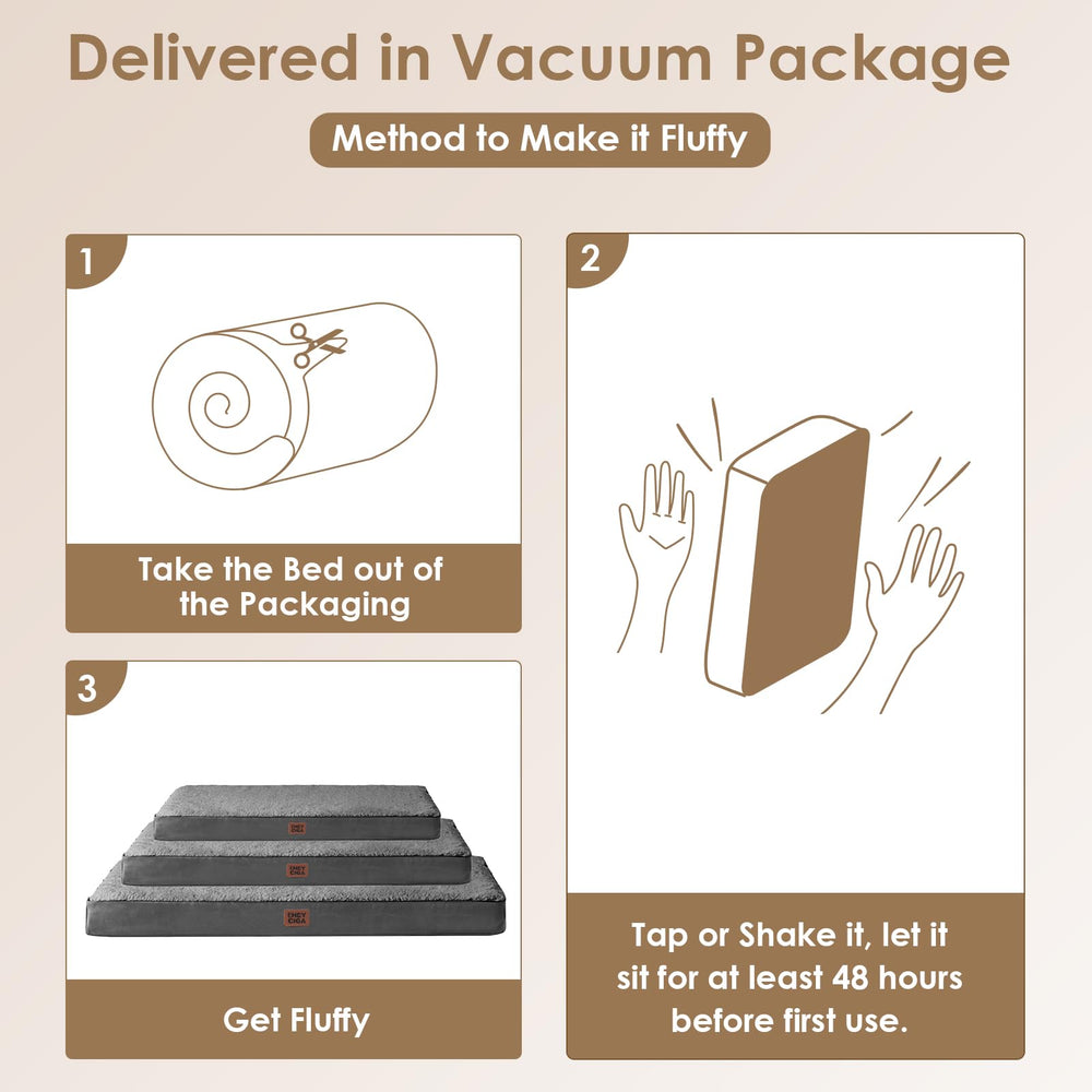 EHEYCIGA non-skid bottom keeps the bed in place during movement.