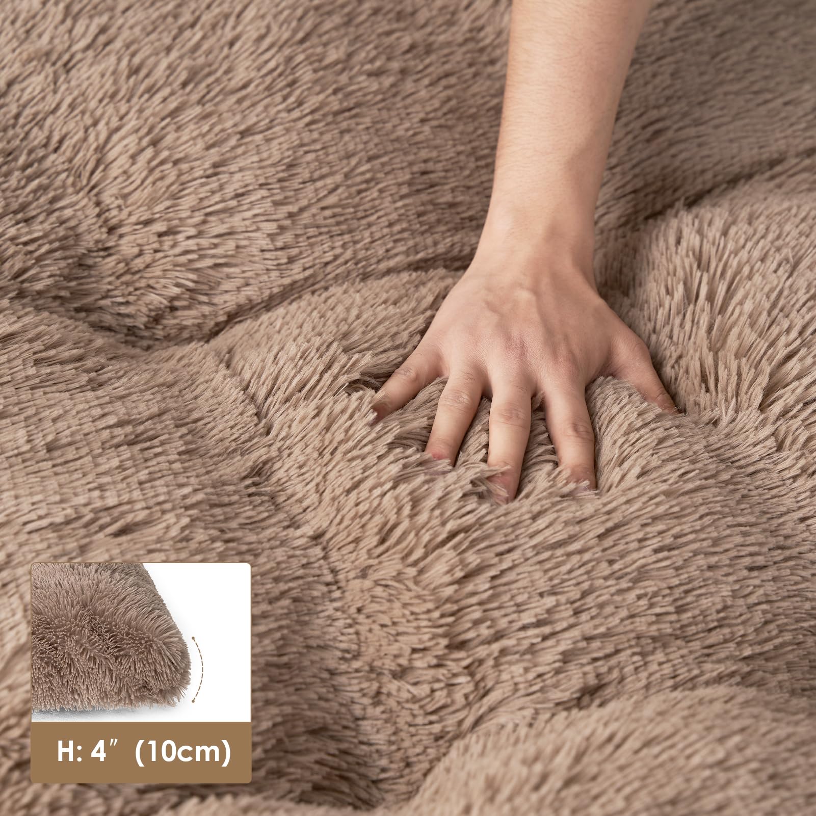 EHEYCIGA non-slip bottom detail keeps the bed in place during use.