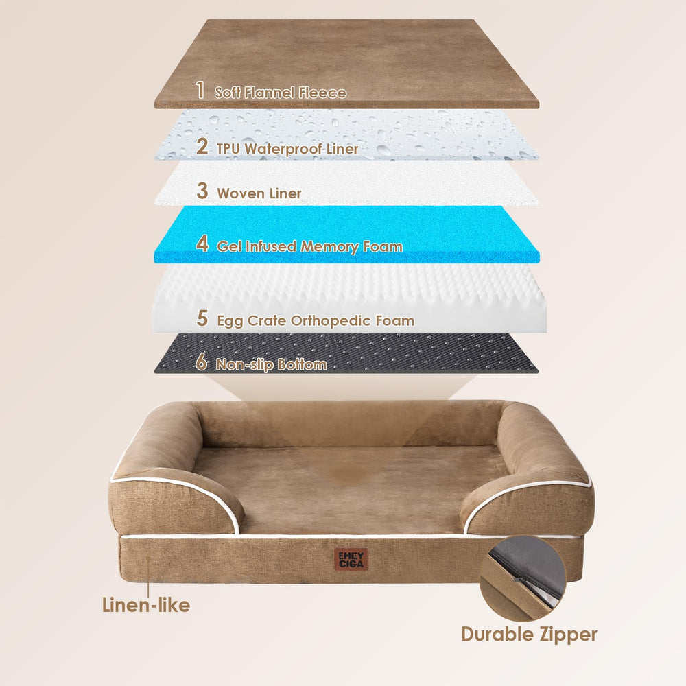 EHEYCIGA bed with non-slip bottom stays securely in place