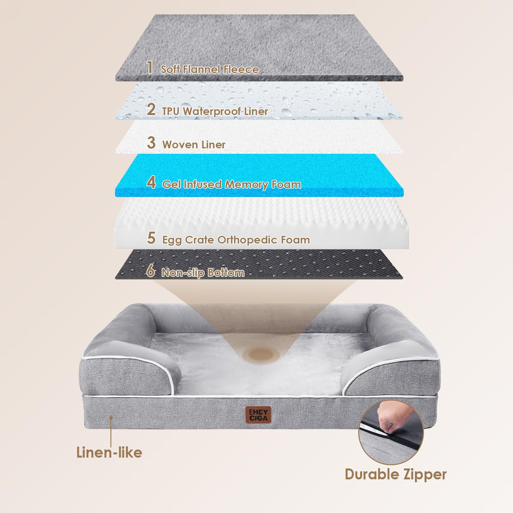 EHEYCIGA non-slip-bottom keeps the bed stationary on slick floors.