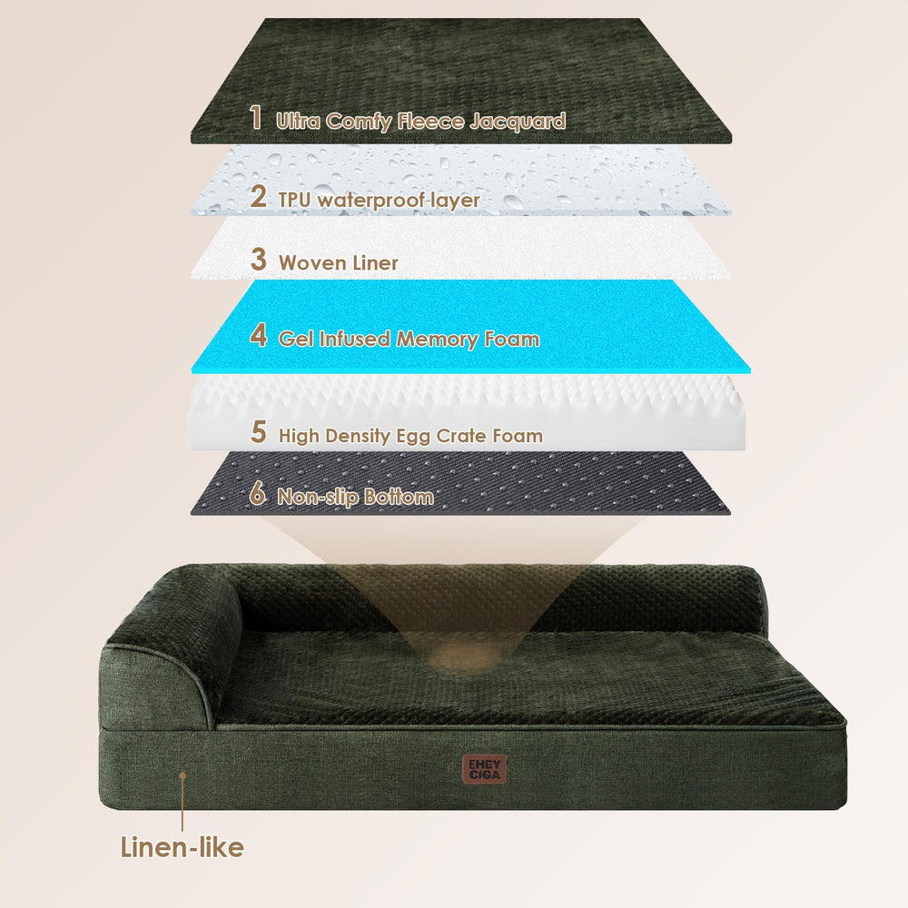 EHEYCIGA non-slip bottom keeps the bed steady on floors.