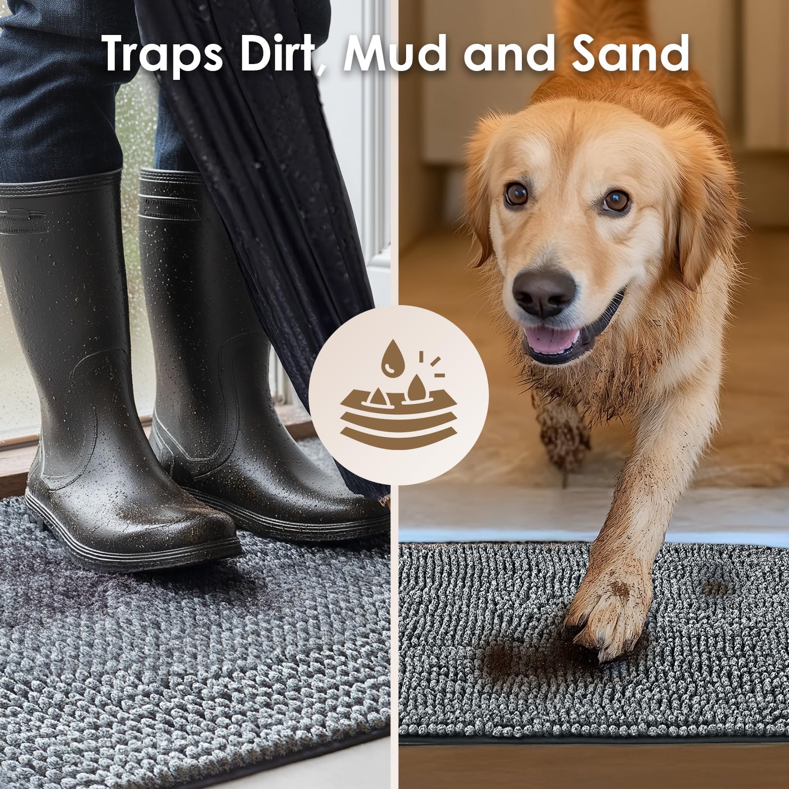 EHEYCIGA non-slip mat stays in place on dry floors
