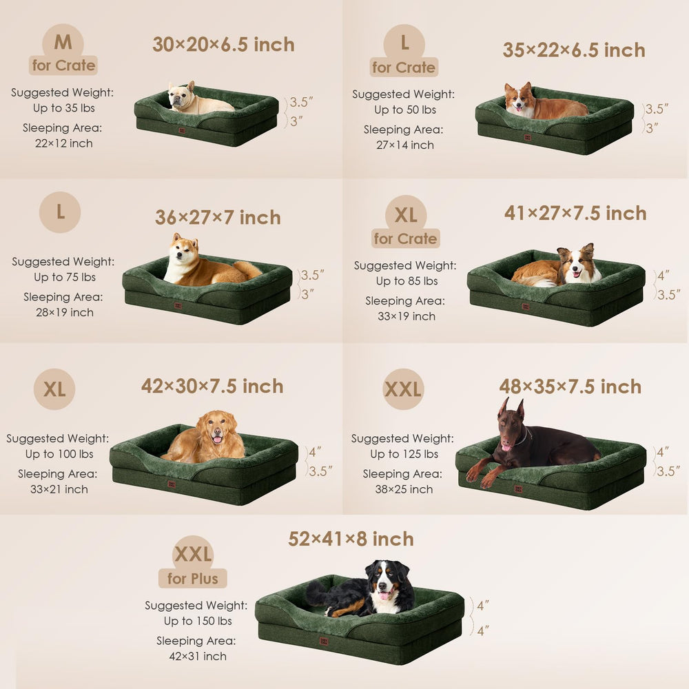 EHEYCIGA orthopedic bed four sided bolster provides neck and head cradling.
