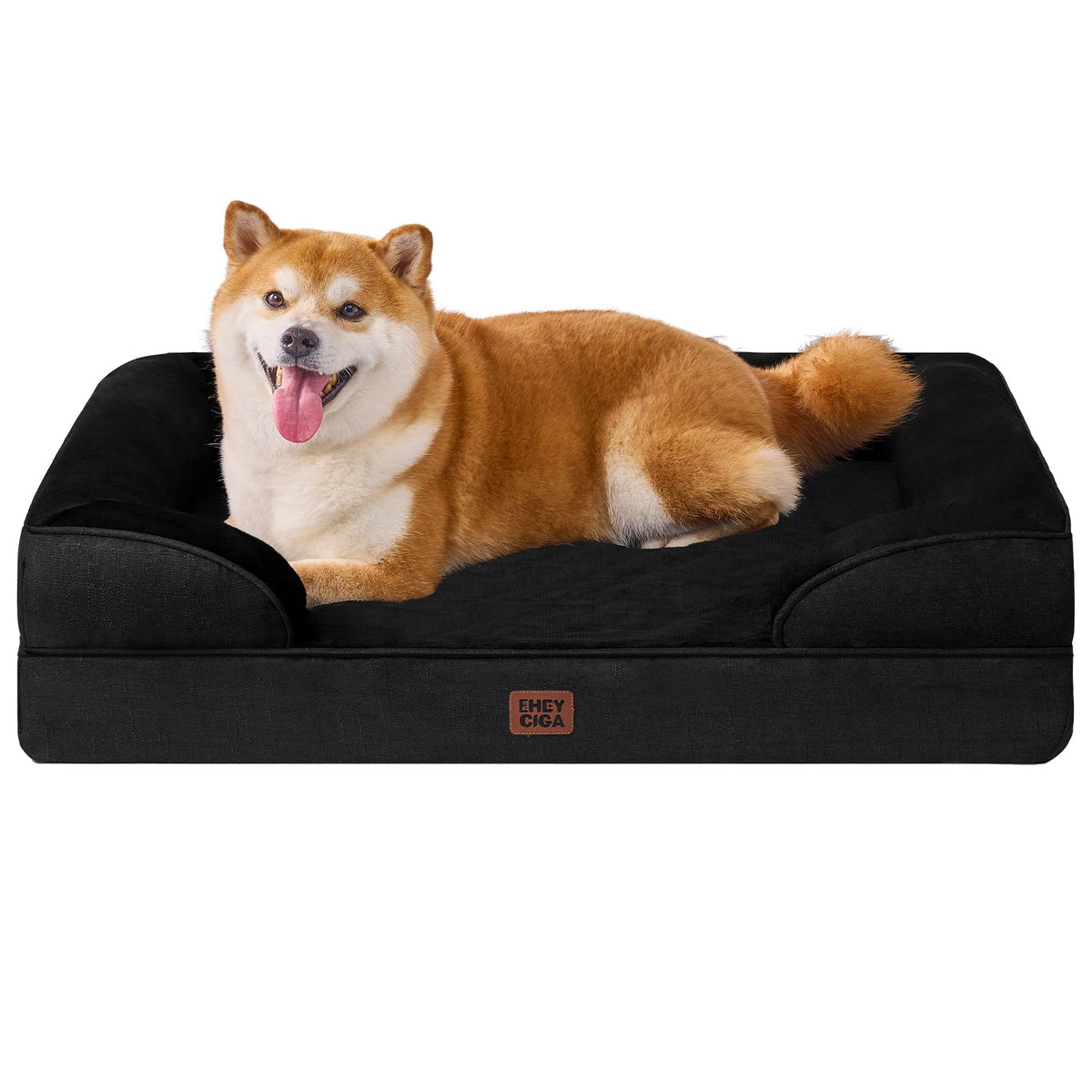 EHEYCIGA orthopedic bed with memory-foam-layer for balanced joint support